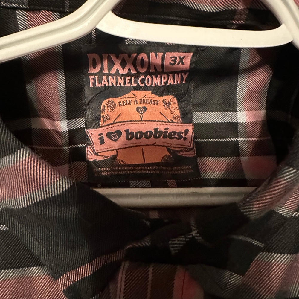 DIXXON Pink and Black Plaid Casual Button Down Shirt
